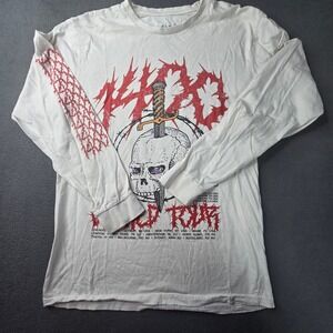 Trippie Redd 1400 World Tour Long Sleeve Graphic T-Shirt White Mens Medium